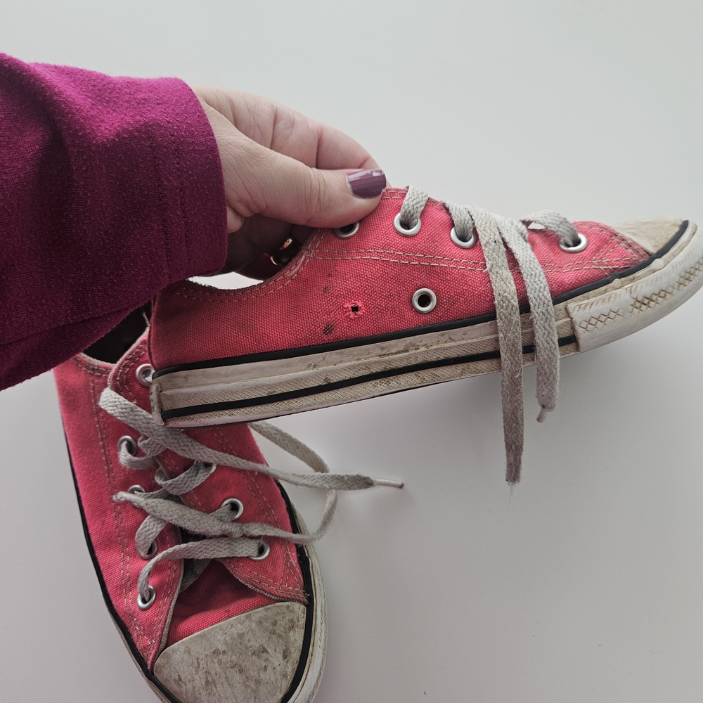 Converse Pink Canvas Sneakers